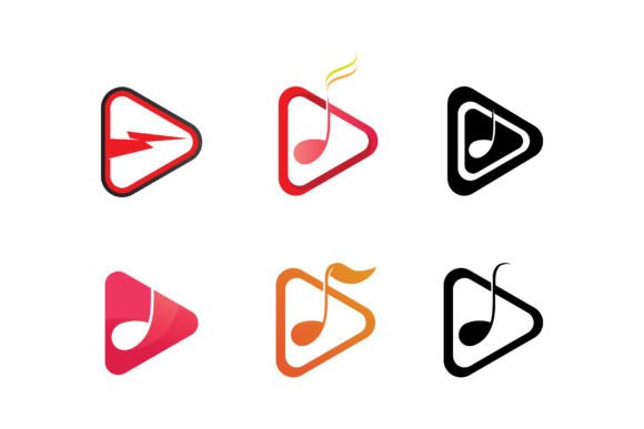 Arrow Music Player and Triangle Logo Design