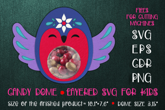 Bird Candy Dome Christmas Paper Craft