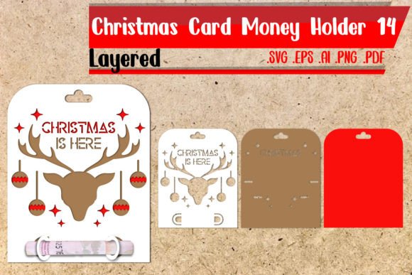 Christmas Deer Money Holder Layered
