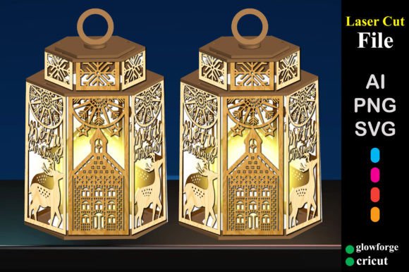 Christmas House Lampshade Lantern