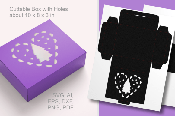 Christmas Tree in a Heart Favor Box SVG: A Festive and Functional Design