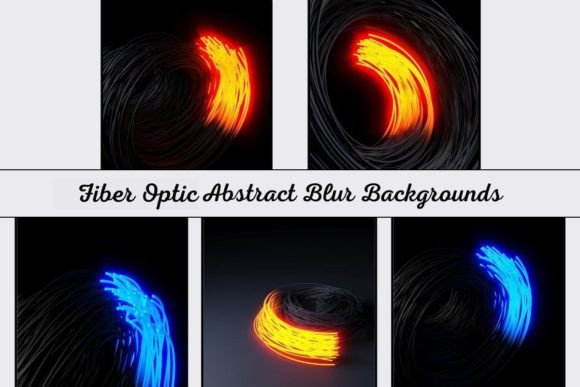 Fiber Optic Abstract Blur Backgrounds: A Versatile Design Resource for Modern Creatives