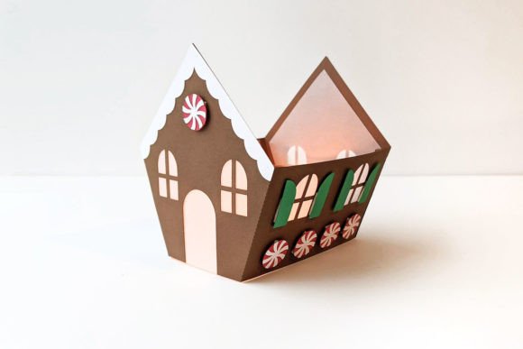 Gingerbread House Luminary SVG