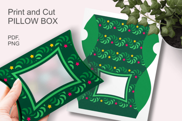 Green Ribbons N Stars Window Pillow Box