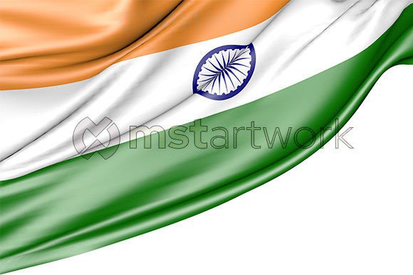 India Flag Isolated on White Background: A Versatile Design for Every Project