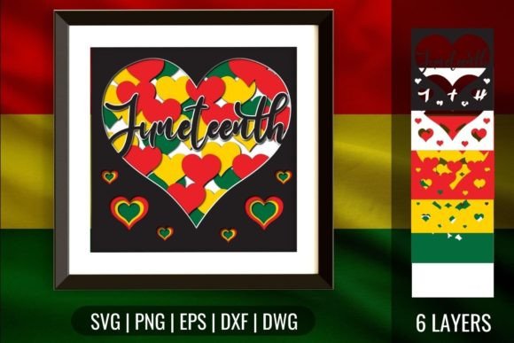 Juneteenth Shadow Box SVG