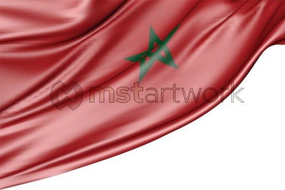 Morocco Flag Isolated on White: A Versatile Design for Creative Projects