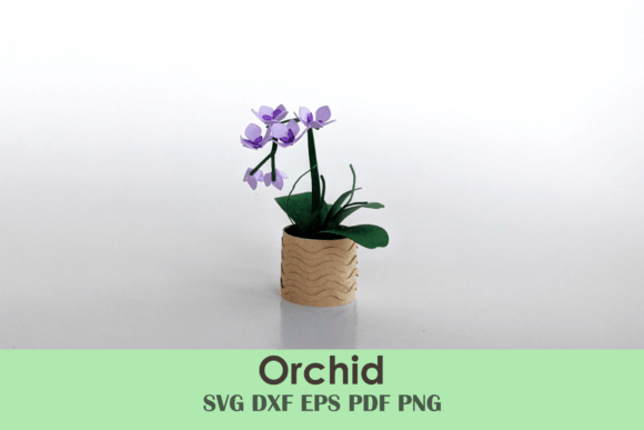 Orchid Paper Flower Template