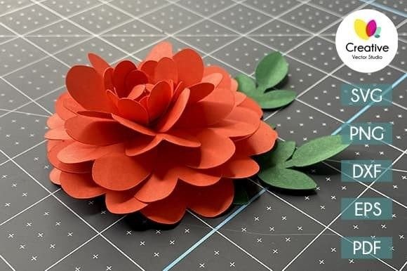 Paper Flower SVG Template №14