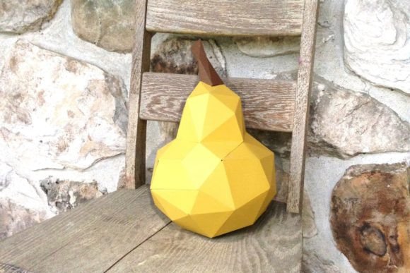 Pear Paper Sculpture