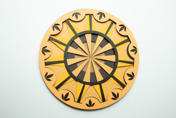 Pennsylvania Dutch Hex Sign - Wheel and Star