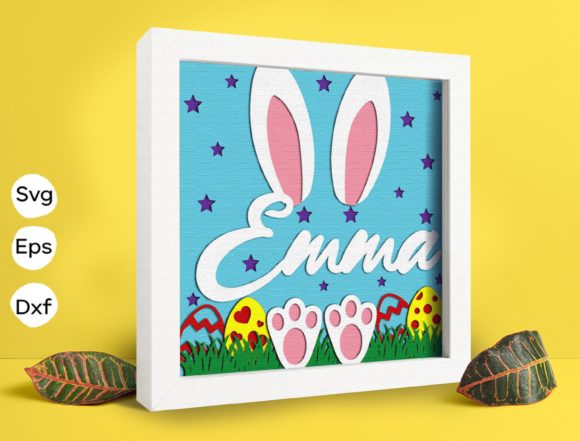 Personalized Easter Papercut Light Box