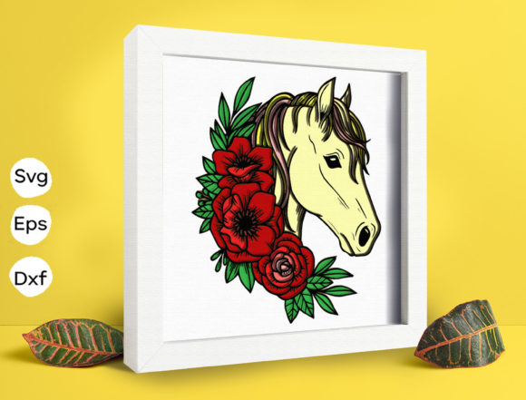 Rose Horse Papercut Light Box for Creative Workflow Integration
