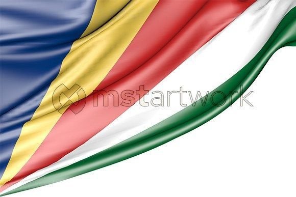 Seychelles Flag Isolated on White