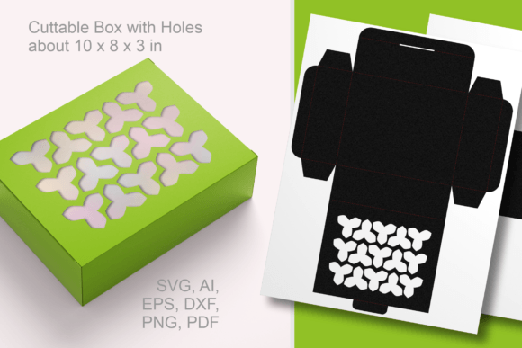 Simple Trefoil Pattern Rectangular Box