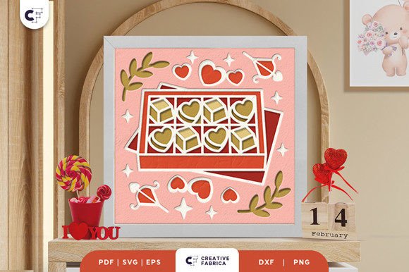 Valentine’s Day Chocolate Box Shadow Box: A Creative Workflow Essential